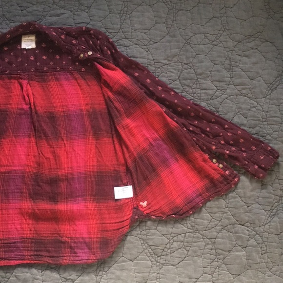 AEO Vintage Boyfriend Button Down size Large - Picture 2 of 7